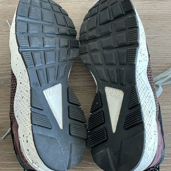 P448 Alex Sneakers You Can Surf Later Maroon Suede Teal Silver Metallic Size 40 - Picture 9 of 16